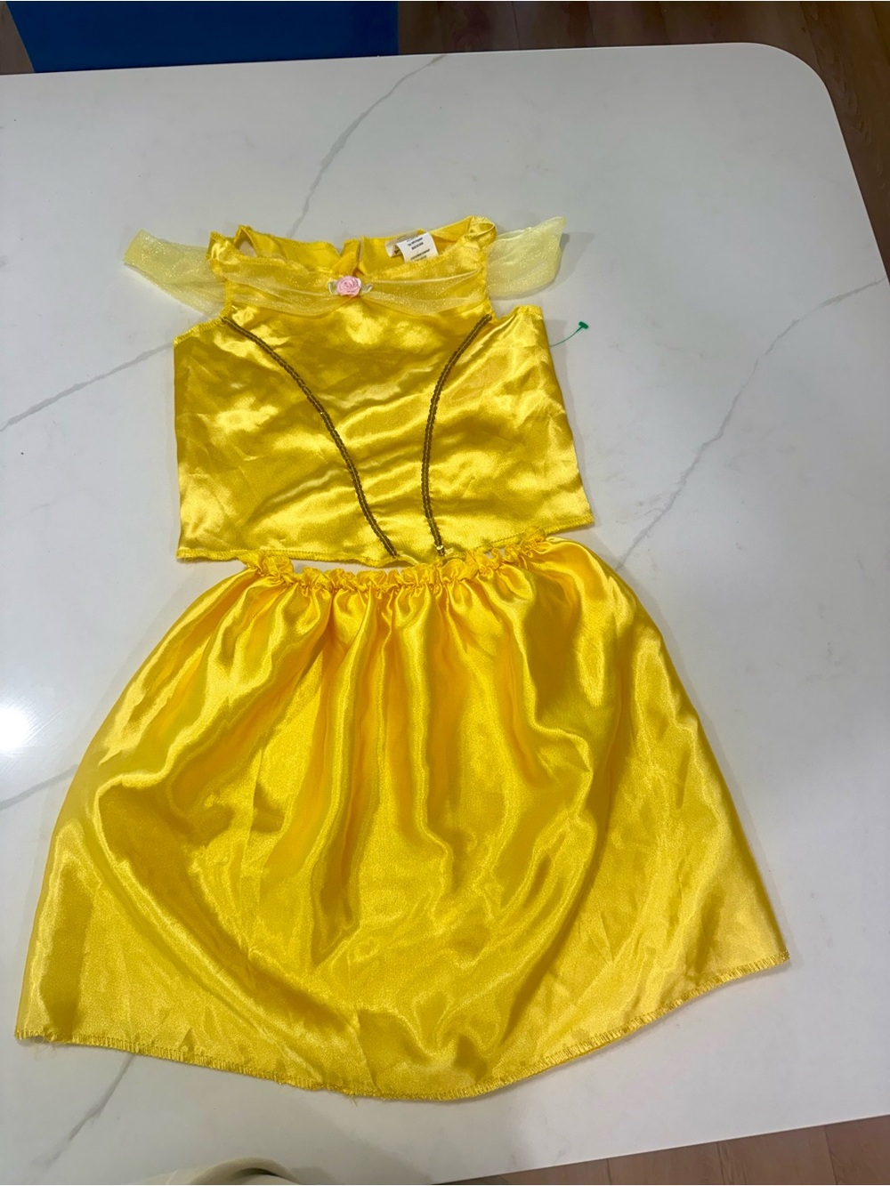 Disney Yellow Satin Princess Belle Costume Dress